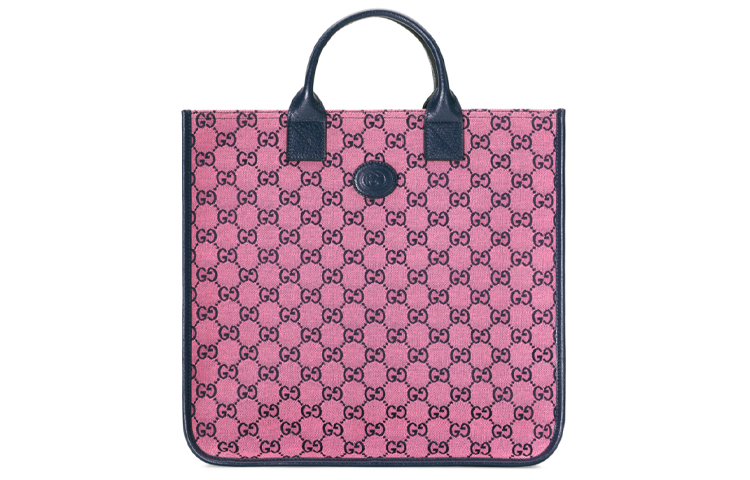 

GUCCI Холщовая сумка-тоут с кожаными деталями