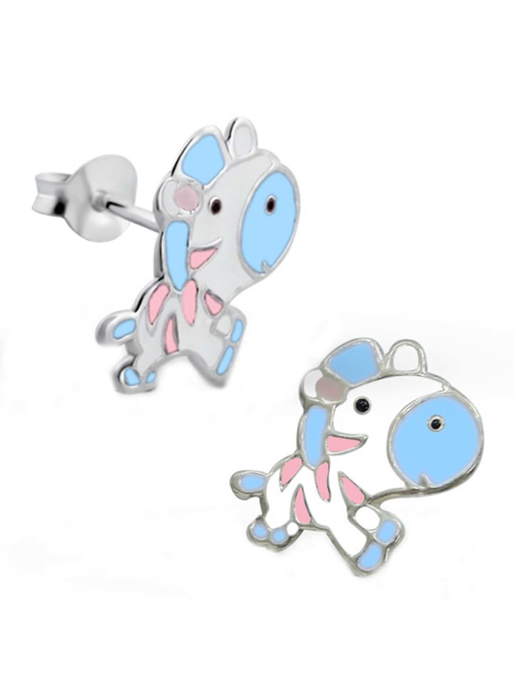 

Schmuck23 Серебряные серьги 925 пробы «Зебра», 0,7 см x 0,8 см