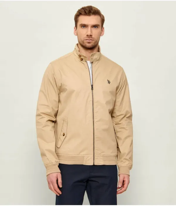 Куртка Харрингтон regular fit Us Polo Assn, бежевый