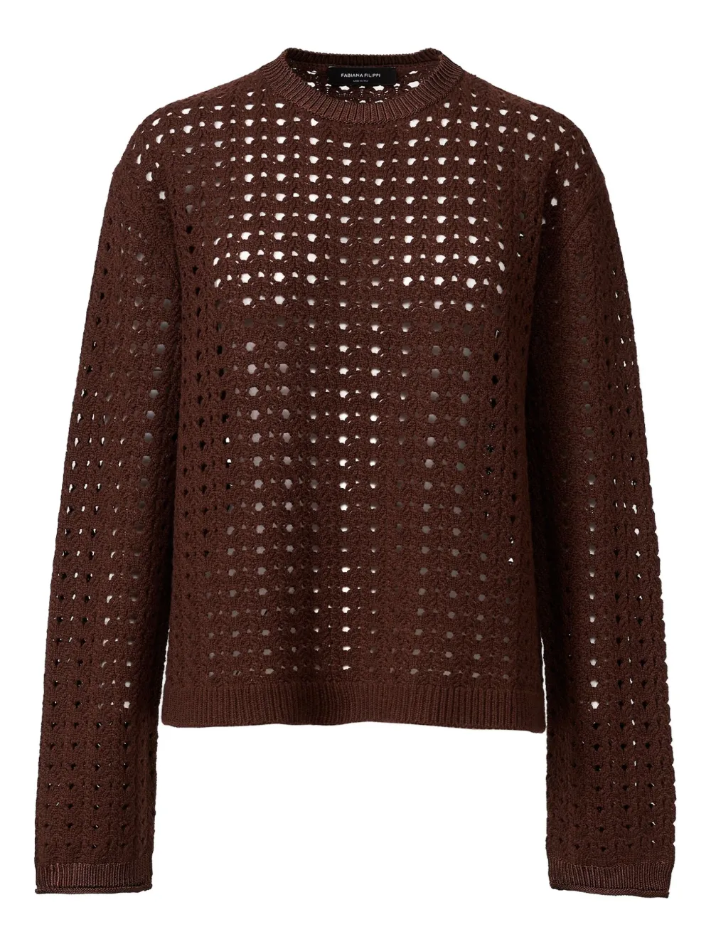 

Свитер фактурной вязки Fabiana Filippi, коричневый