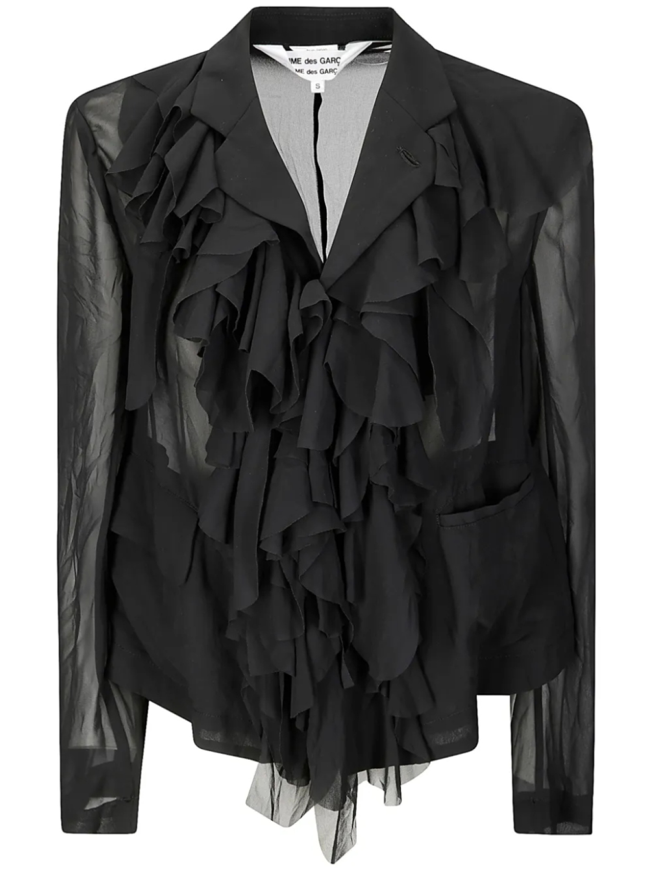 

Comme Des Garçons Блейзер Comme Des Garçons с оборками Comme Des Garçons Comme Des Garçons, черный