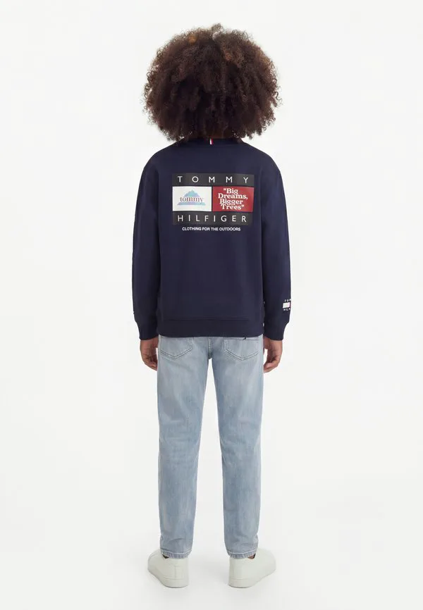 Толстовка с разноцветным принтом Tommy Hilfiger, Dark Night Navy — фото 2