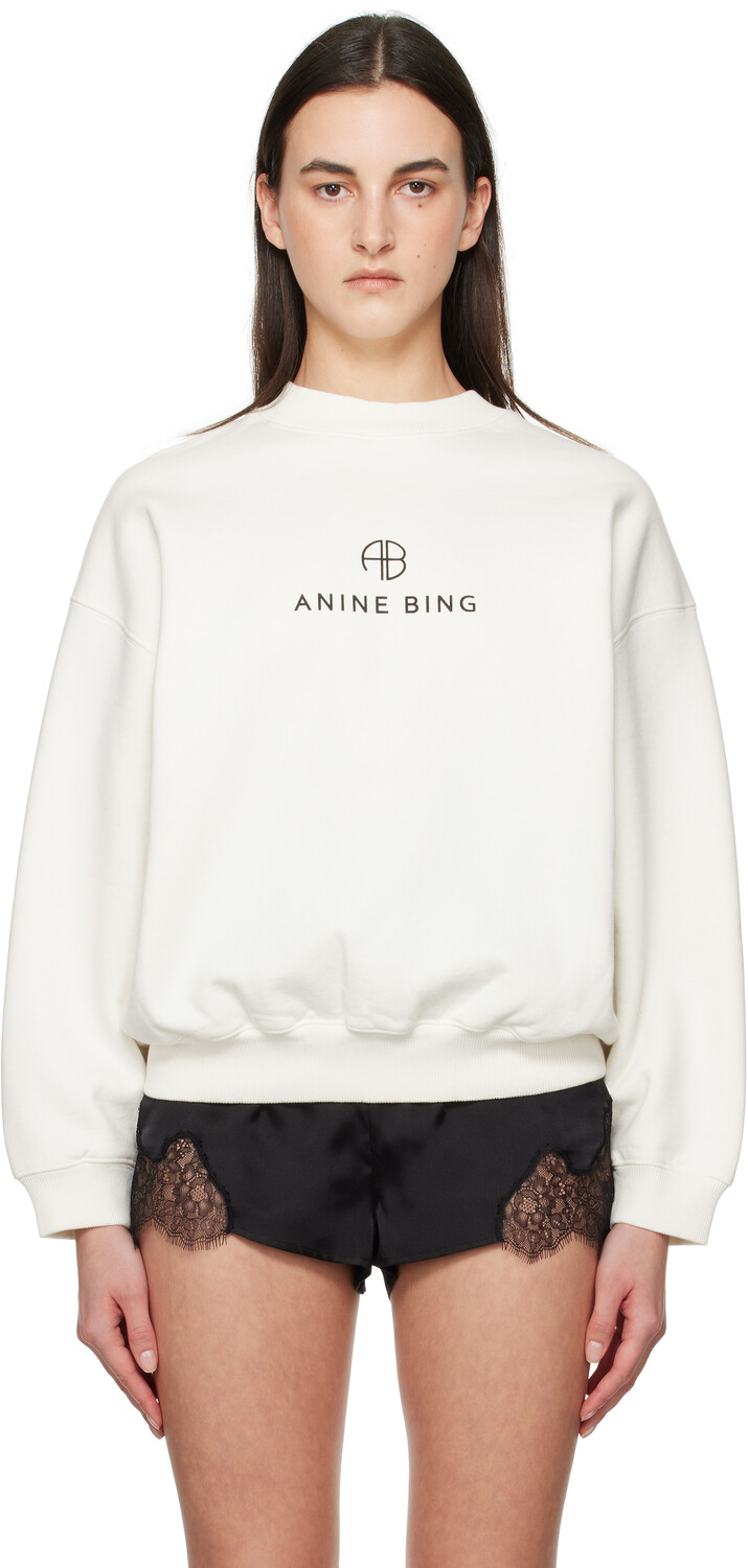 

Толстовка с монограммой Jaci Off-White ANINE BING