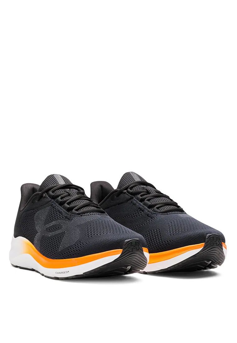 Кроссовки мужские, с большим лого, Pursuit 4 Under Armour, черный/оранжевый — фото 2