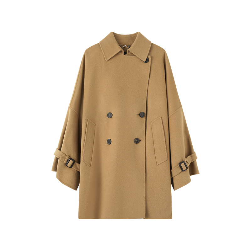 

WEEKEND MaxMara Женское пальто свободного кроя средней длины, Camel