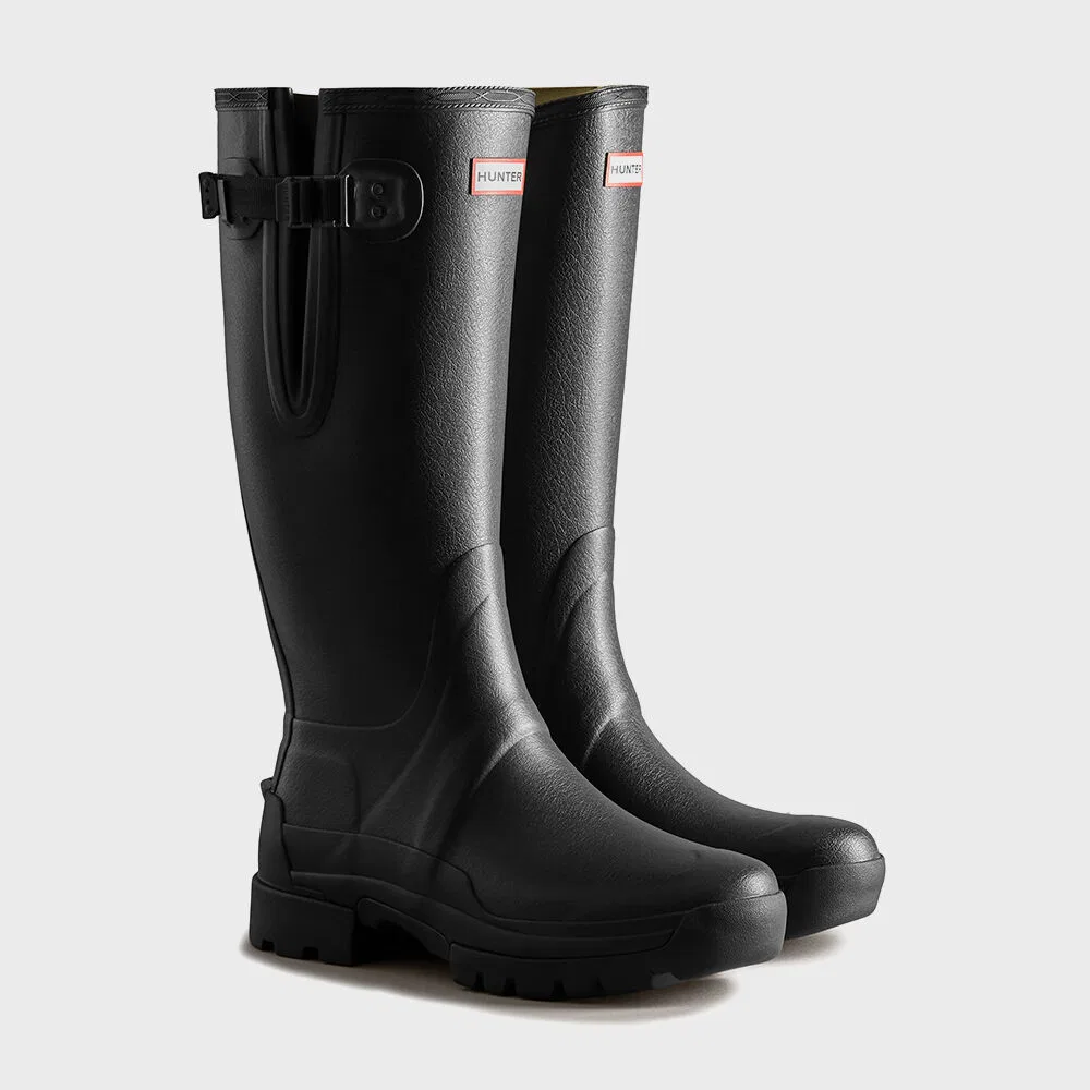 Мужские высокие резиновые сапоги Original Balmoral Side Adjustable Tall чёрные от Hunter