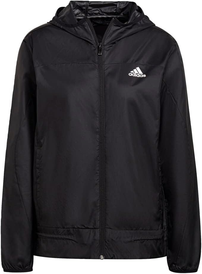 

adidas Женская ветровка для бега с логотипом, Black/White