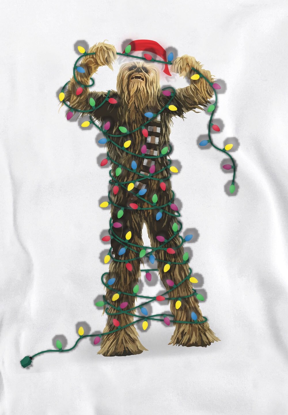 

Толстовка STAR WARS CHRISTMAS CHEWBACCA TANGLED LIGHTS PRINT Star Wars, белый