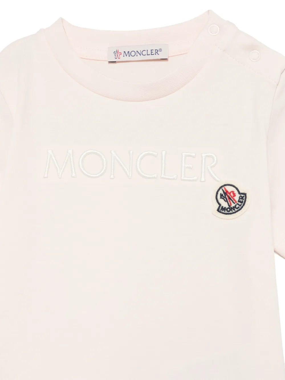 Футболка с короткими рукавами Moncler Enfant, розовый — фото 3