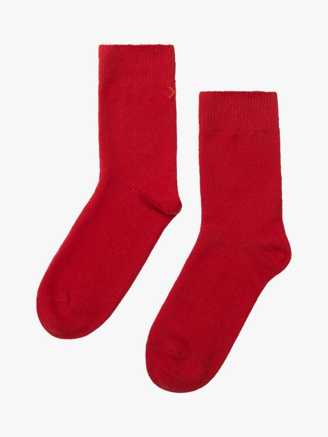 

Носки из смеси шерсти и кашемира Chinti & Parker, цвет Velvet Red