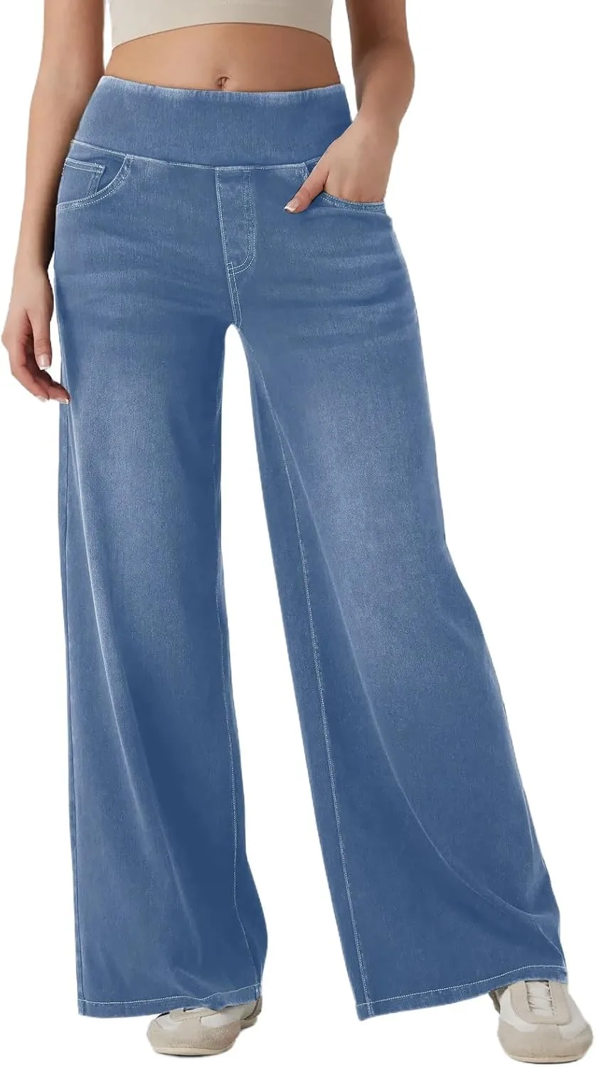 

Mywinway широкие джинсы для женщин с эластичной талией