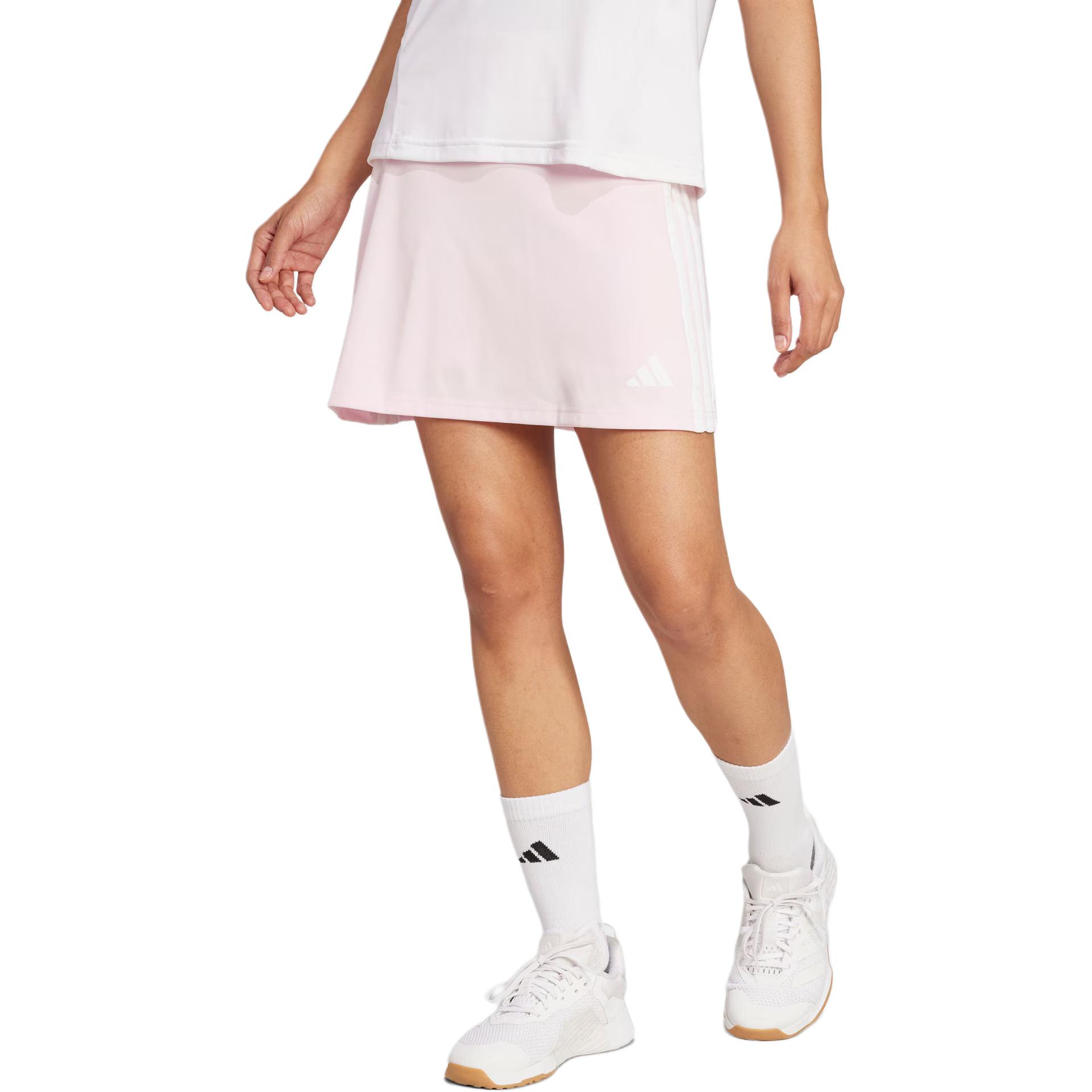 

Adidas Эссеншиалс FW25 Тренировки Повседневные короткие юбки женские Clear Pink/White