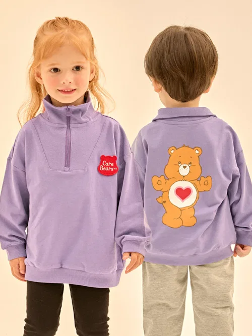 Детская футболка с высоким воротником и молнией CAREBEARS