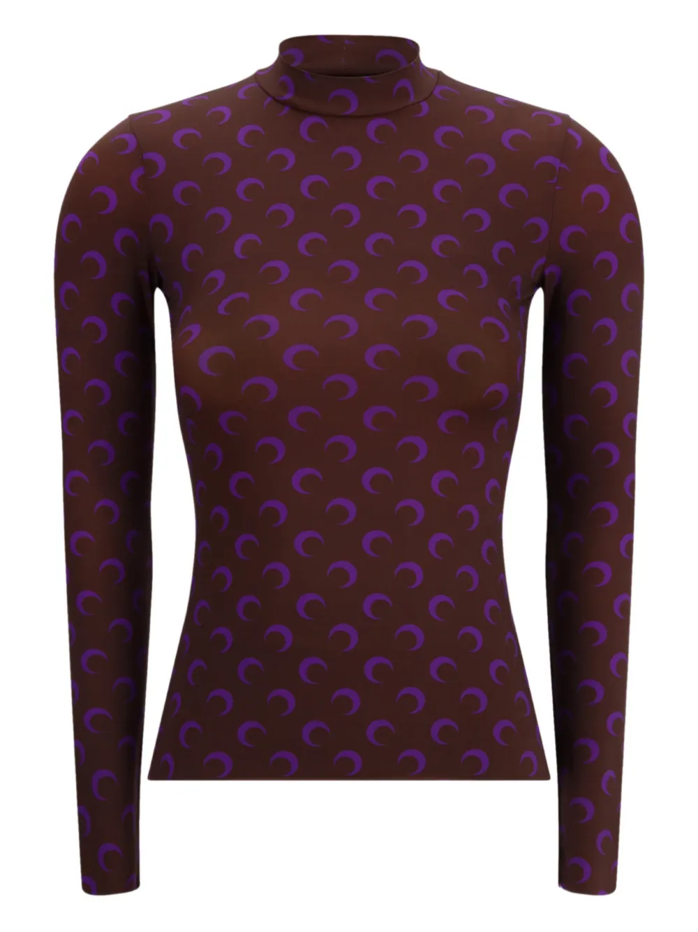 

Водолазка с лунным принтом Marine Serre, коричневый