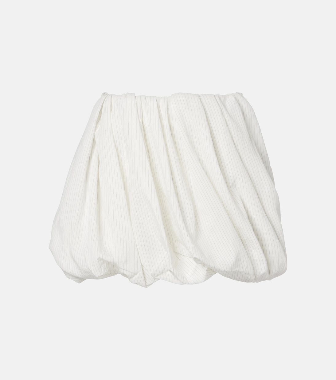 

Собранная мини-юбка-баллон в тонкую полоску JW Anderson, Off White/Grey