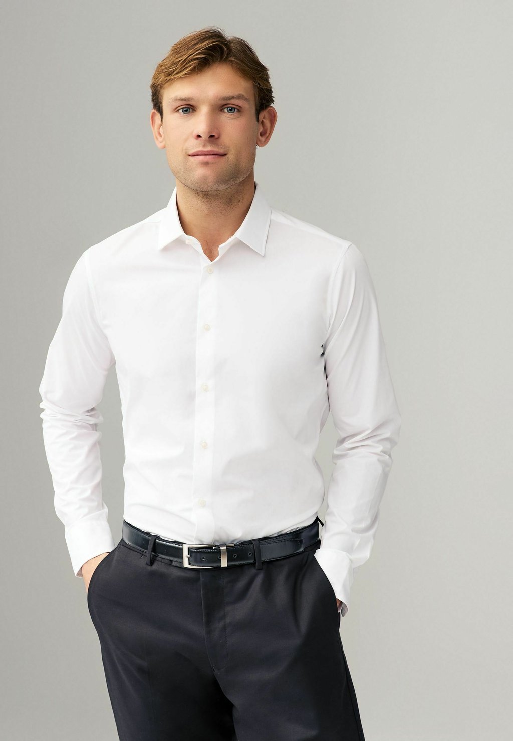 Классическая рубашка EASY CARE LONG SLEEVE SINGLE CUFF SMART 2 PACK Next, белый — фото 3