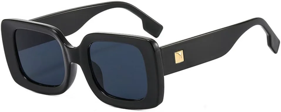 

Женские солнцезащитные очки LVTFCO Fashion с защитой от УФ-излучения UV400, ретро-стиль, декоративные заклепки, модные мужские солнцезащитные очки, Black Gray