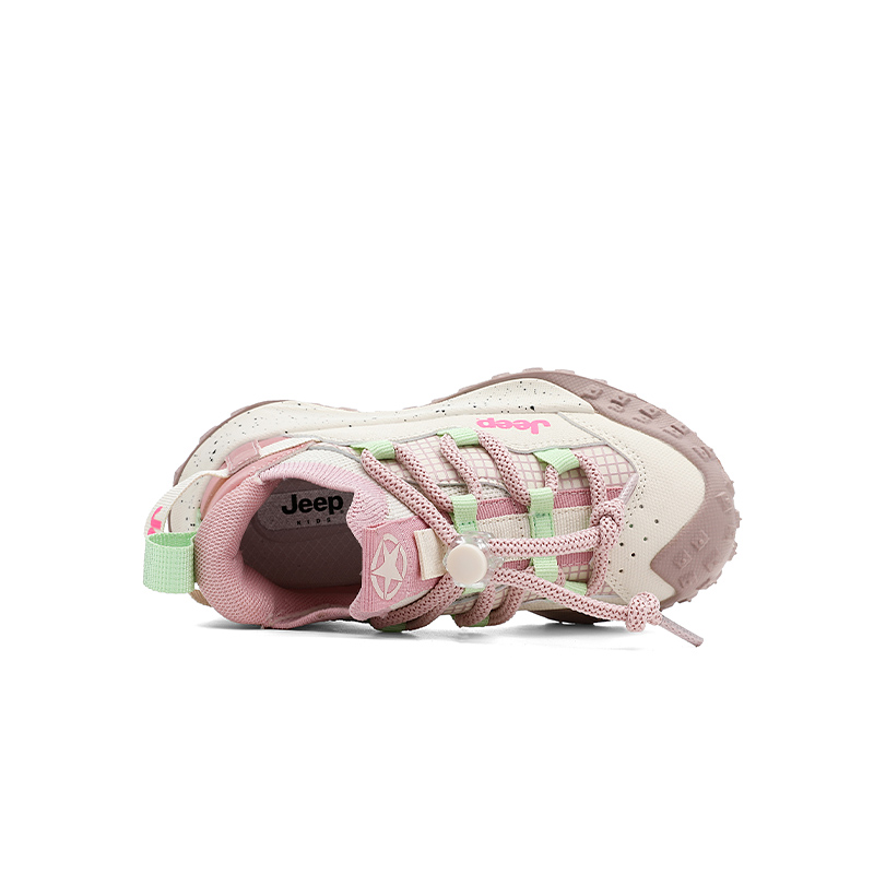 Jeep Повседневные низкие кроссовки для детей Slip Resistant Cushioning Breathable Abrasion Resistant цвета Ivory White/Cherry Blossom Pink — фото 4