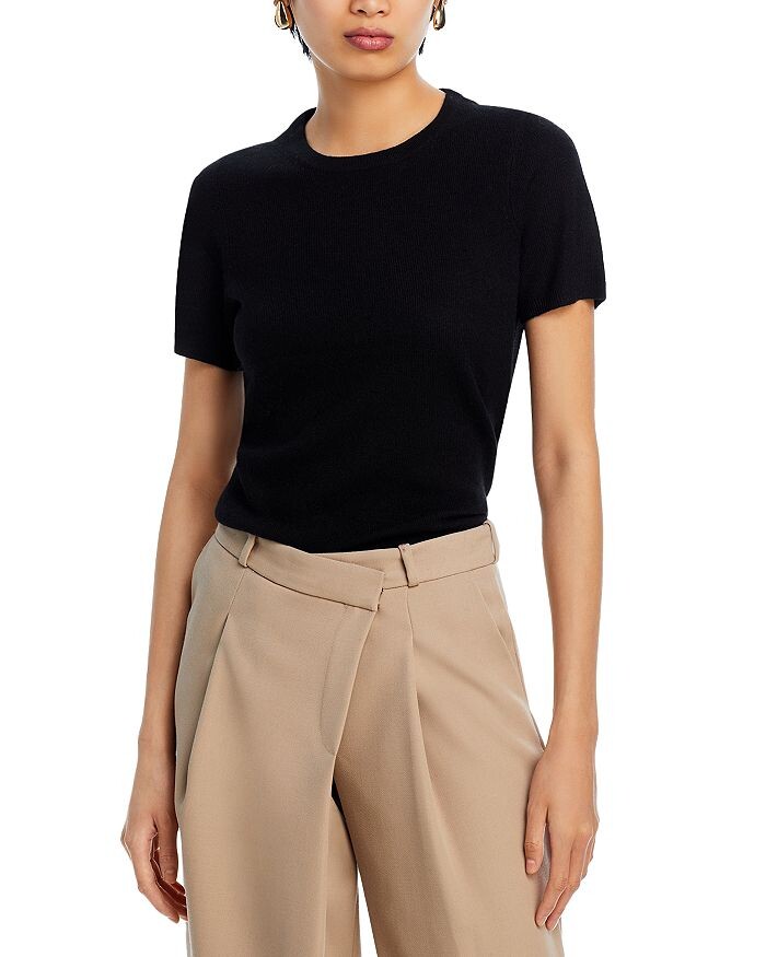 

Свитер C by Bloomingdale's Cashmere Cashmere с круглым вырезом, черный