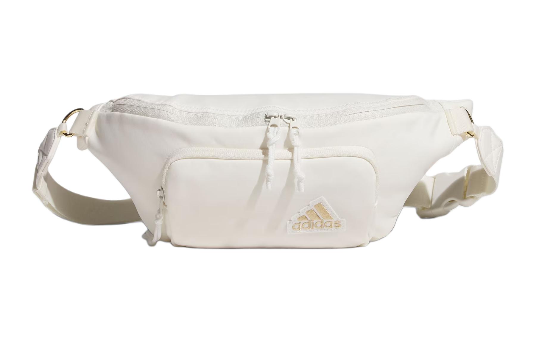 

Adidas Переработанный поясной рюкзак унисекс белый мрамор, Jade White