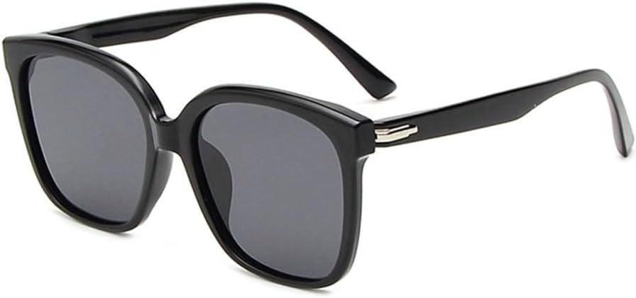 

Ретро-солнцезащитные очки для мужчин, простые большие оправы, солнцезащитные очки для женщин с защитой от УФ-излучения, модные очки для вождения и путешествий MTZJH, C01 Black Gray