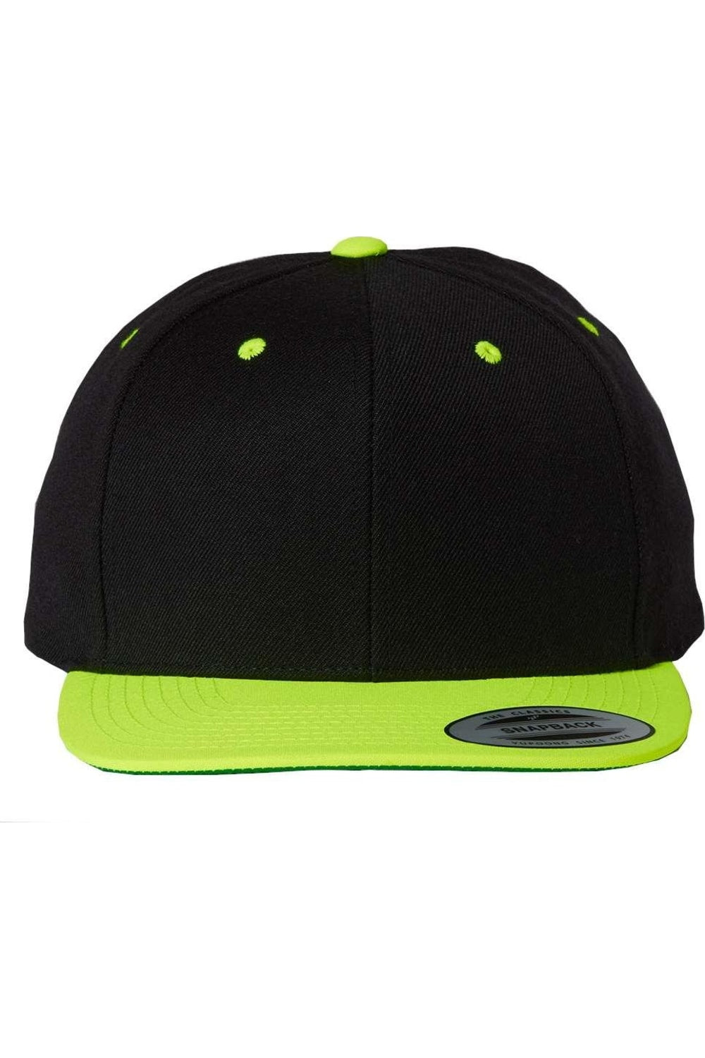 

Кепка с плоским козырьком YP Classics Snapback, черный/неоново-зеленый