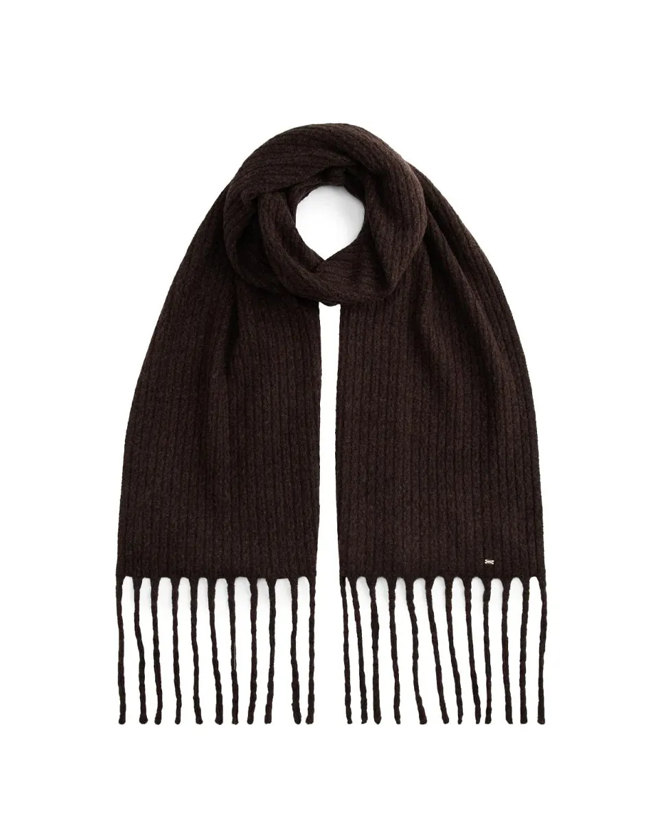 

Женский шарф с флагом TH Tommy Hilfiger, темно-коричневый