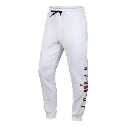 

Брюки Men's Air Jordan Logo Printing Stay Warm Fleece Lined Bundle Feet Sports Pants/Trousers/Joggers White, белый