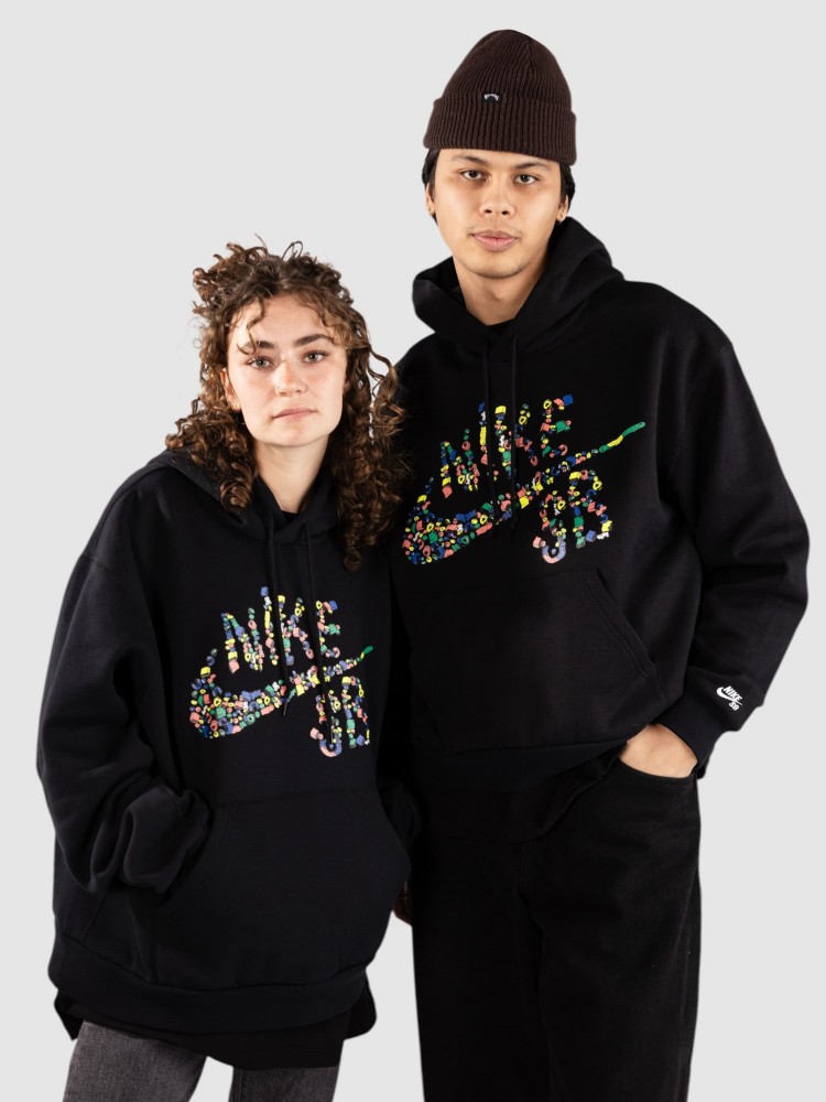 

Худи Nike SB Fleece Pull-Over Skate Hoodie, black/white, Белый, Худи Nike SB Fleece Pull-Over Skate Hoodie, black/white