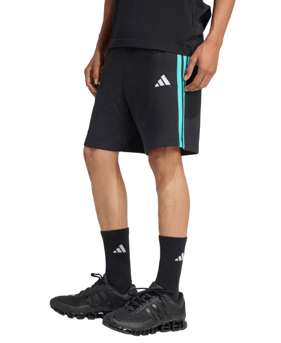 Мужские спортивные шорты Mercedes Formula 1 adidas, Black/Mint Rush