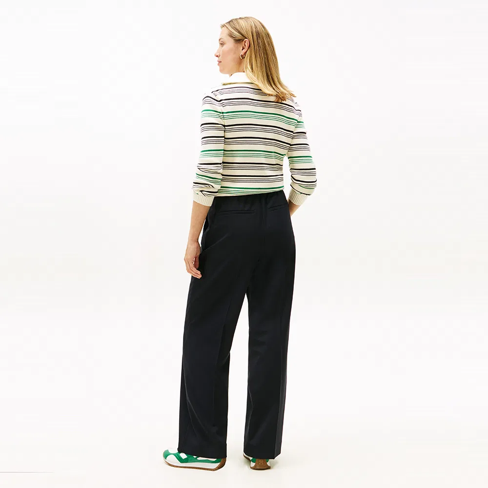 Женские широкие брюки Timeless Wool тёмно-синие от Tommy Hilfiger Women — фото 2