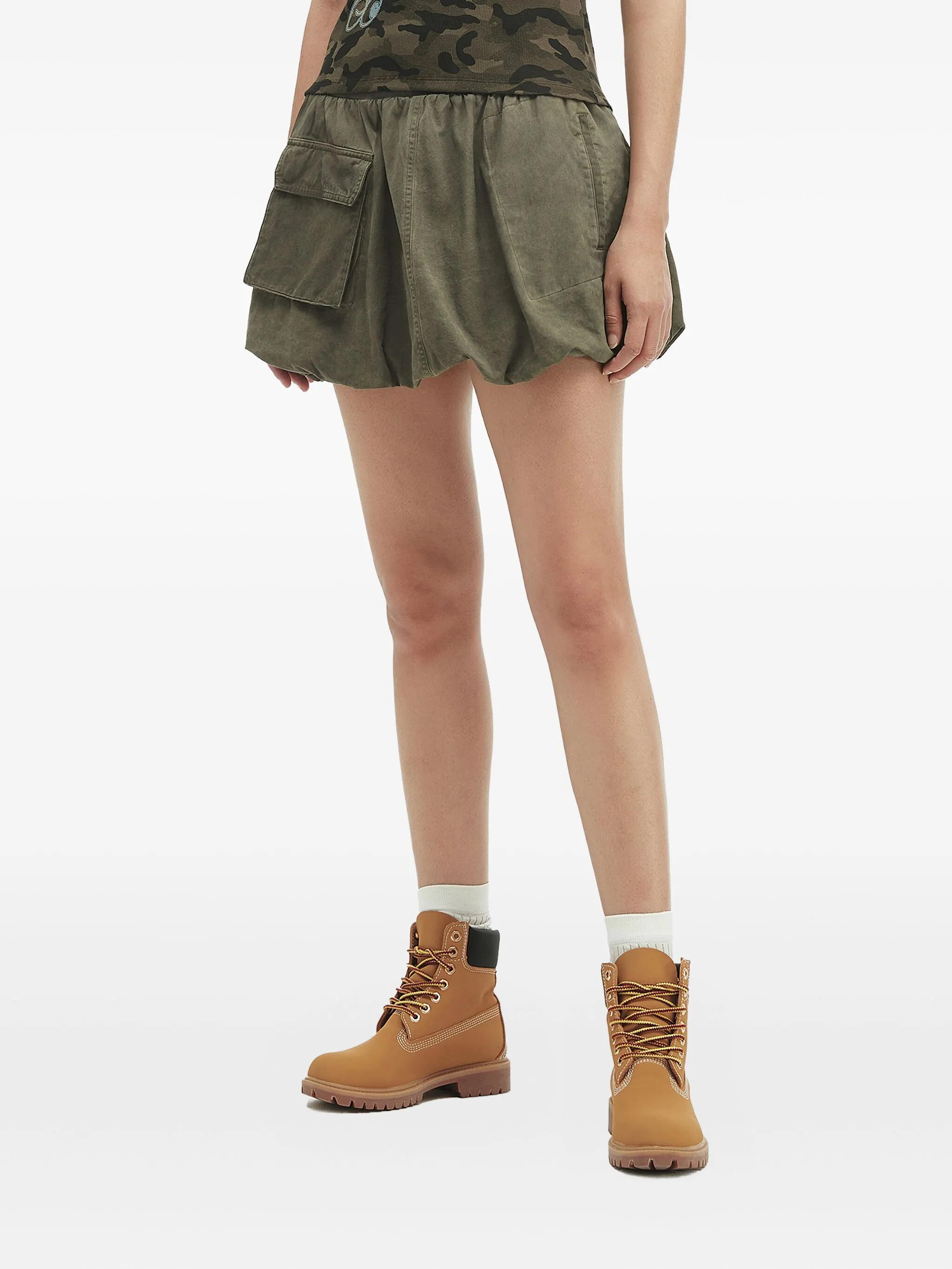 

Юбка мини с эластичным поясом Mini Cream, зеленый