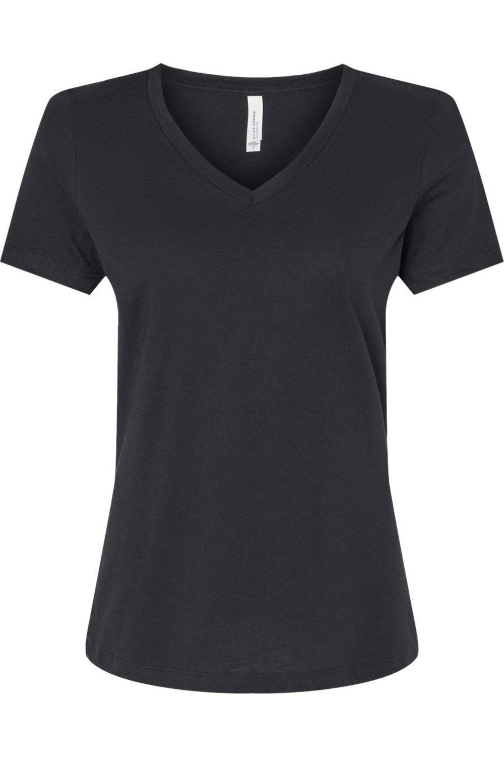

Женская свободная футболка BELLA + CANVAS Heather CVC с V-образным вырезом, цвет solid black blend