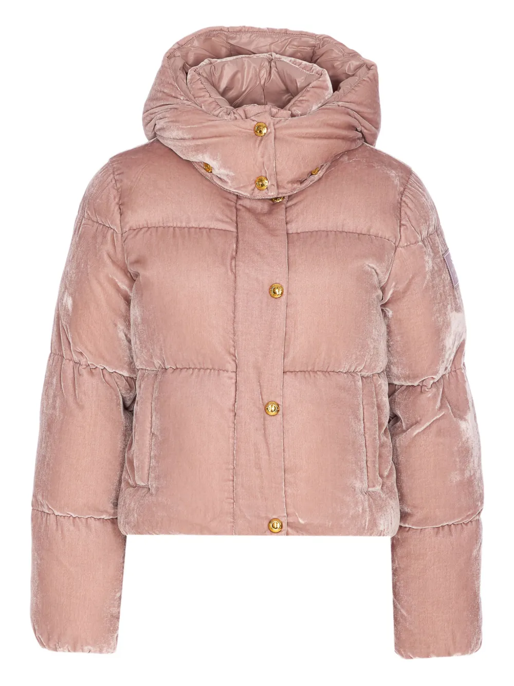 

Вельветовая пуховая куртка Elisabetta Franchi, розовый