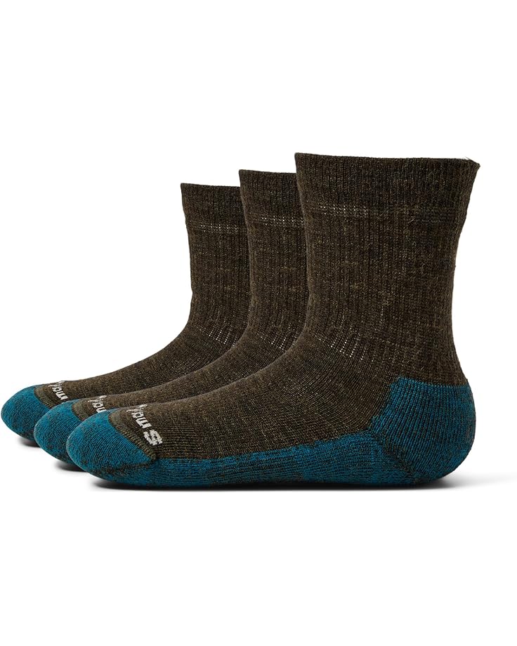 

Носки Smartwool Kids Smartwool Kids Hike Full Cushion Crew Socks 3-Pack, цвет Military Olive