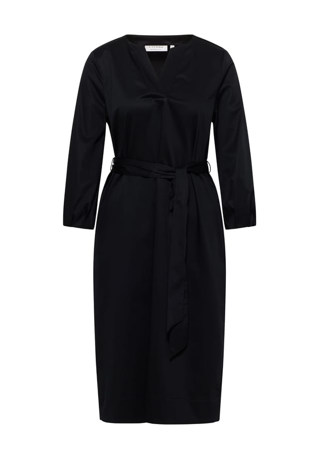 

Платье-Блузка из атласа свободного кроя Eterna, черный