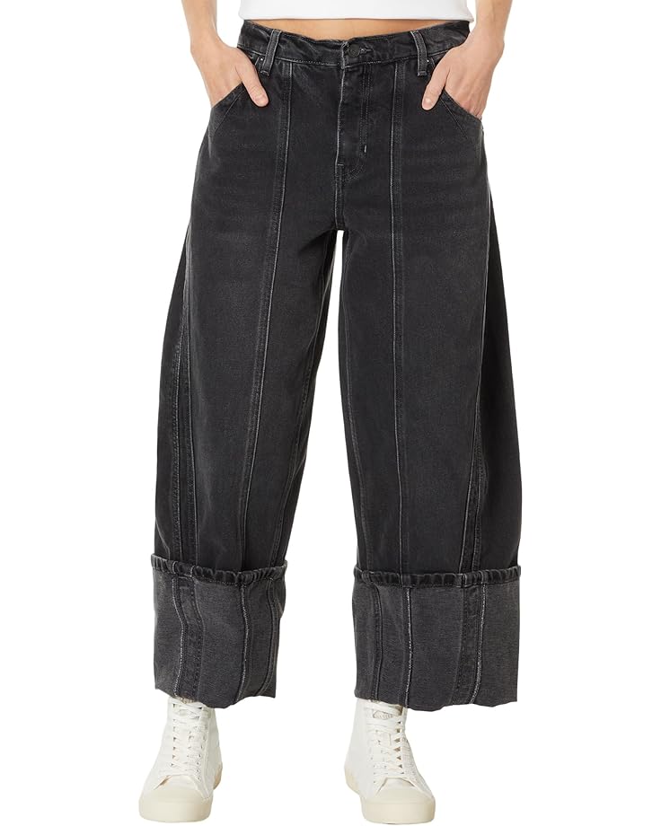 

Джинсы Free People Olsen Cuffed Barrel, цвет Black Ice