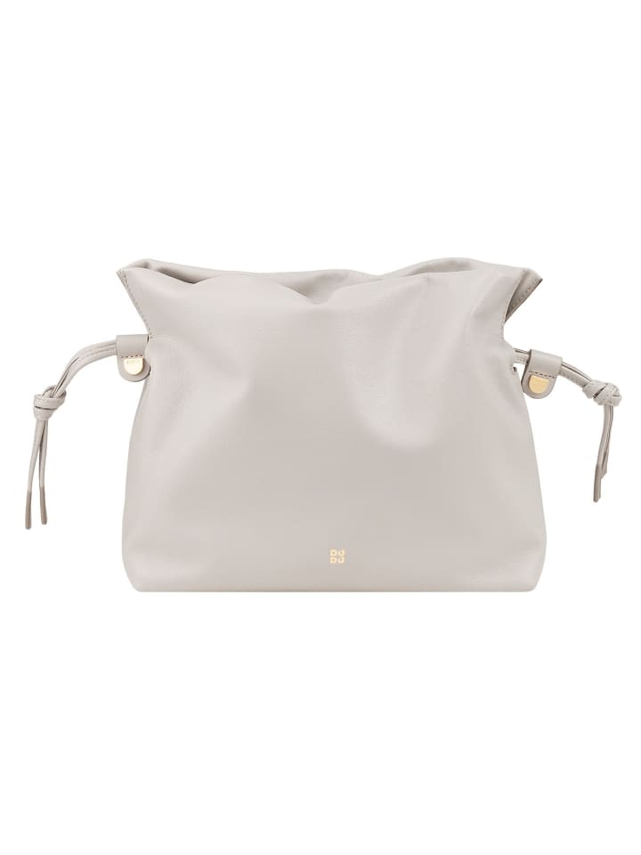 

Кожаная сумка через плечо, 26 см, жемчужно-серого цвета DuDu