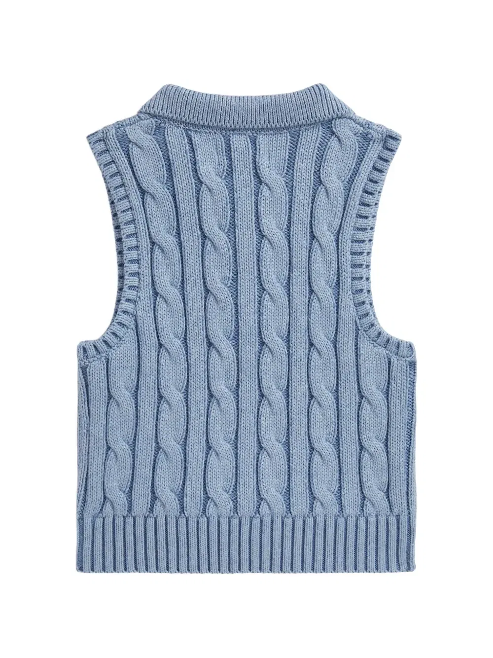 Рубашка поло фактурной вязки Polo Ralph Lauren Kids, синий — фото 2