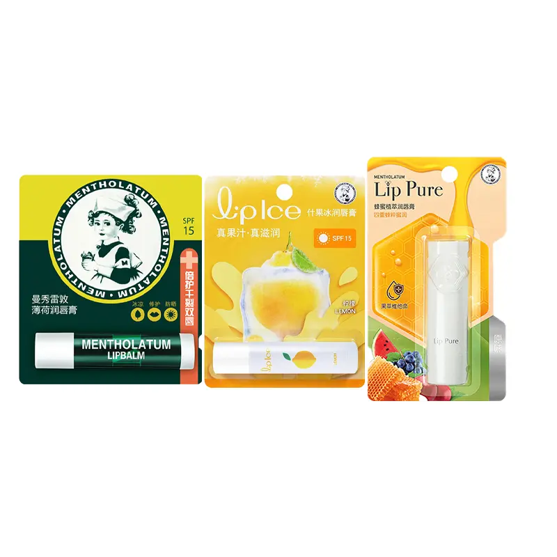 

Mentholatum Бальзам для губ Mint + бальзам для губ с экстрактом растения Honeys 4 увлажняет и питает 3,5г+4г