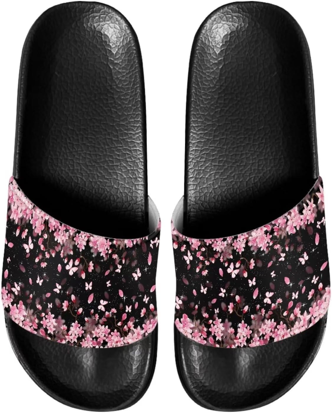 

Сланцы для женщин на плоской подошве с открытым носком, удобные пляжные сандалии, тапочки Judentidos, Cherry Blossom
