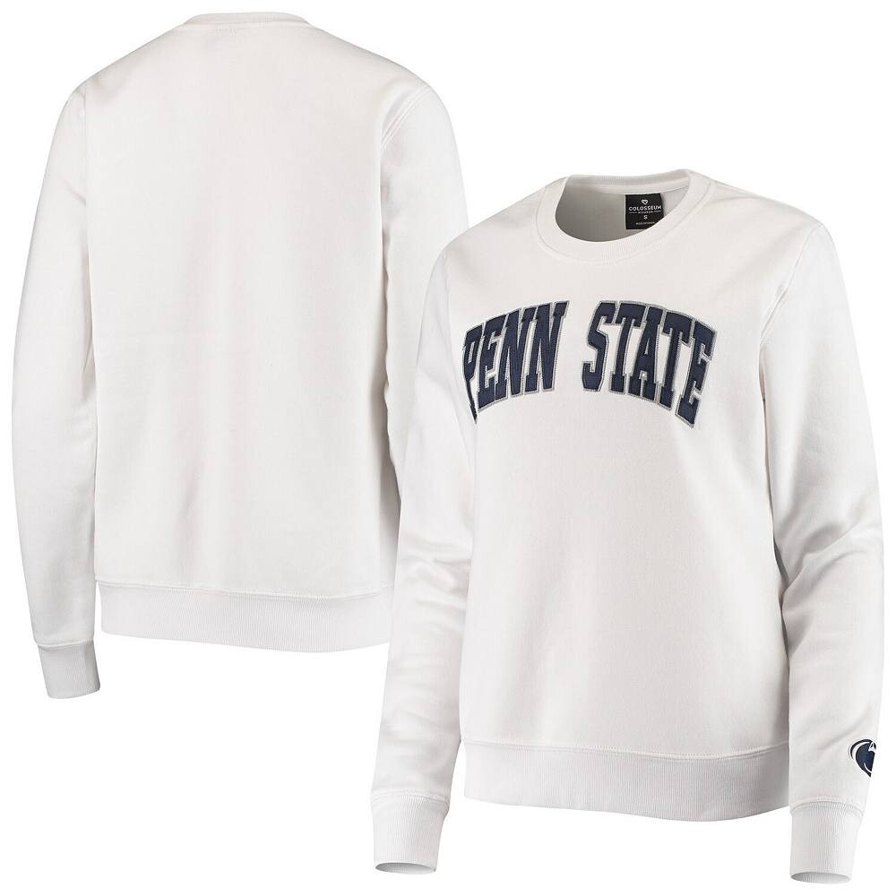 

Женский белый пуловер-свитшот Colosseum Penn State Nittany Lions Campanile, цвет Pst White
