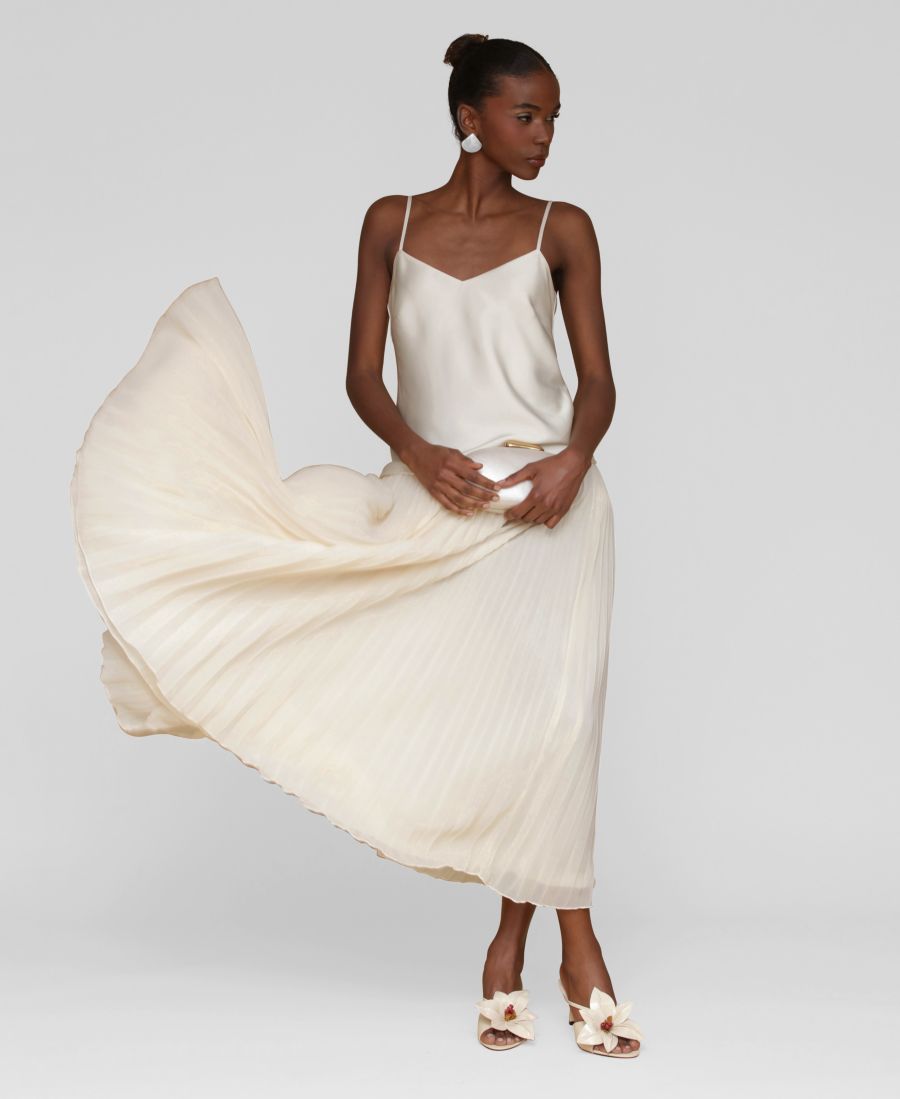 

Женское макси-платье с многослойным дизайном Avec Les Filles, Cream