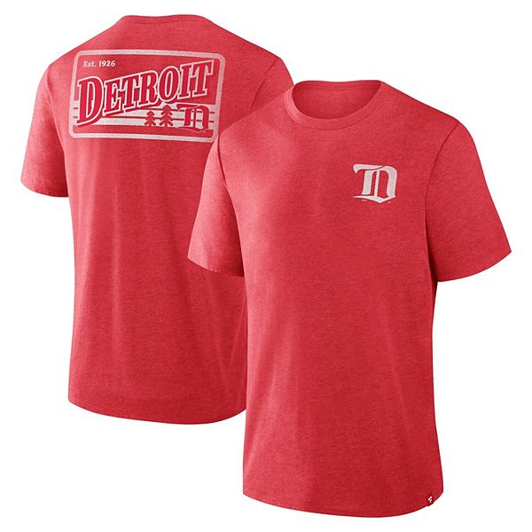 

Мужская футболка heather red detroit red wings fan lanes tri-blend Fanatics