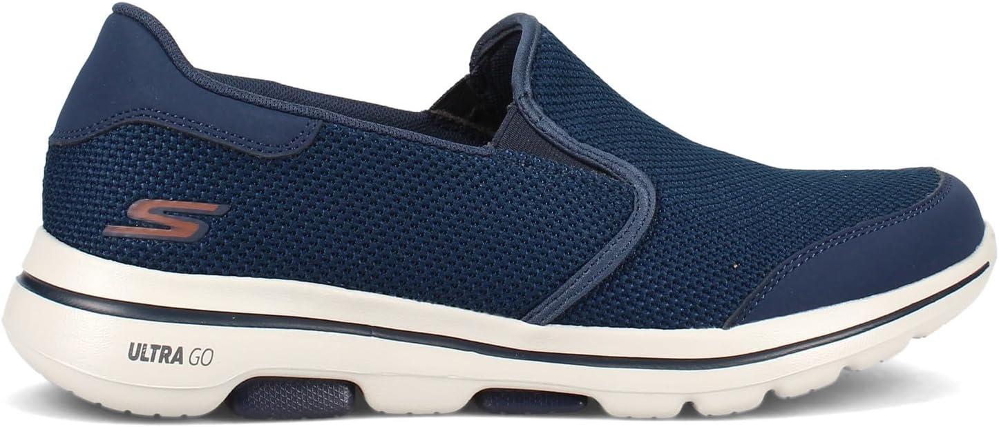 Мужские кроссовки Skechers Gowalk 5 - эластичные слипоны для спорта и повседневной носки, темно-синий — фото 4