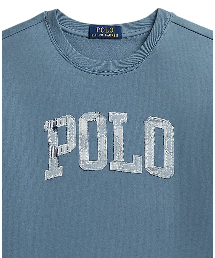 Детская толстовка с длинными рукавами и круглым вырезом, размер 8-20 Polo Ralph Lauren, синий — фото 3