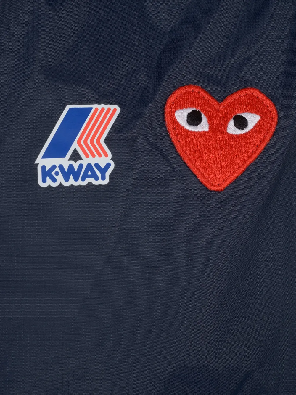 Легкая куртка с капюшоном из коллаборации с K-Way Comme Des Garçons Play, синий — фото 3