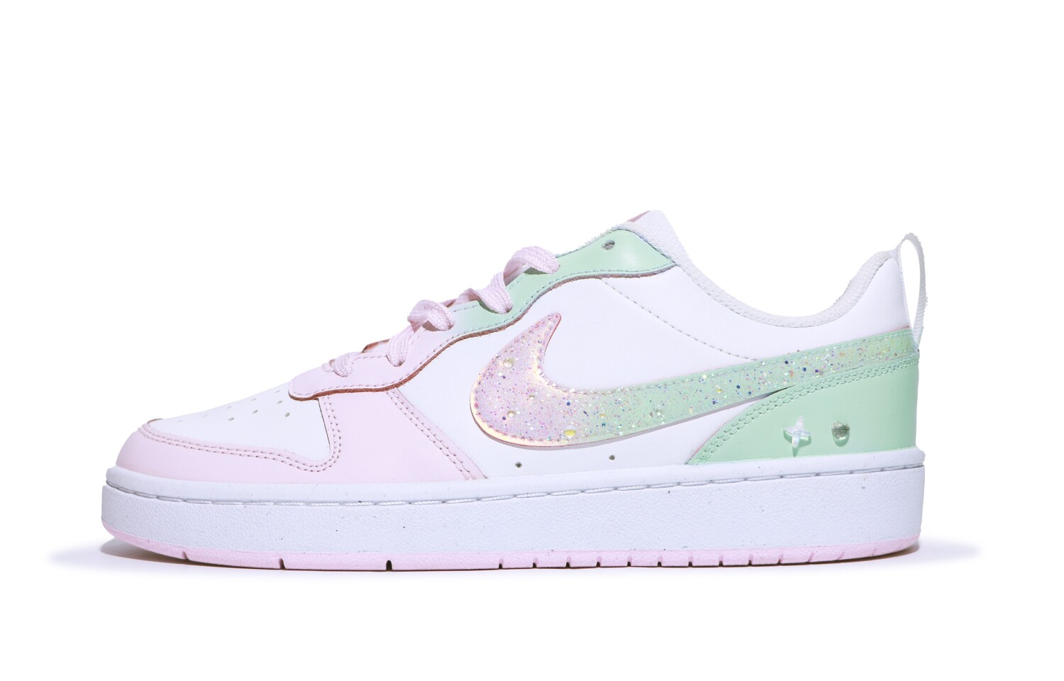 

Кроссовки Nike Court Borough Skateboarding Shoes Women's Low-top Pink/Green, розовый