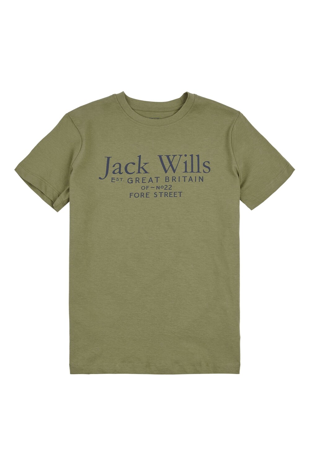 

Футболка цвета хаки с надписью Jack Wills, зеленый