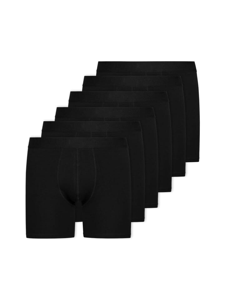 

Трусы боксеры SNOCKS Boxershorts mit verlängertem Bein aus Bio-Baumwolle 6 Stück, черный